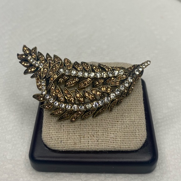 Rare Vintage Marcel Boucher "Le Couturier" LEC Gold Tone Wheat Leaf Brooch #3267 - Picture 8 of 11